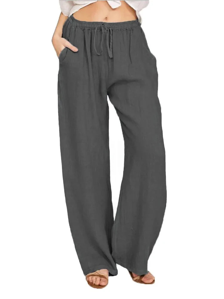 Women High-Waist Wide-Leg Pants