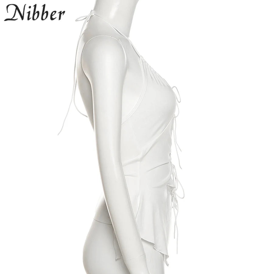 Irregular Hollow Sling Crop Top