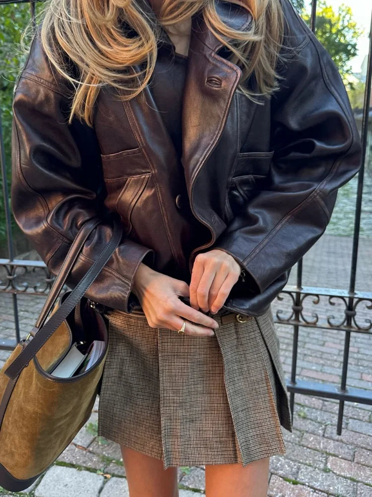Vintage Oversized Leather Jacket