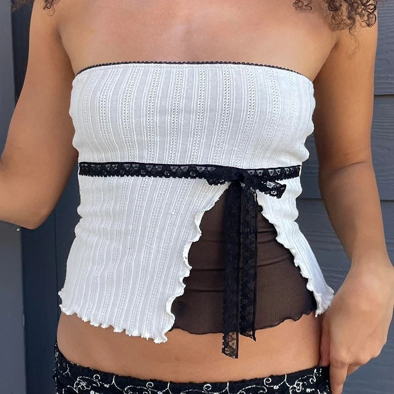 Streetwear Bow Crop Top
