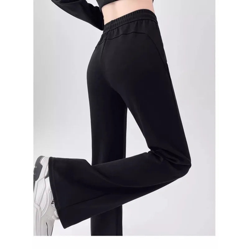 High-Waisted Flared Sweatpants