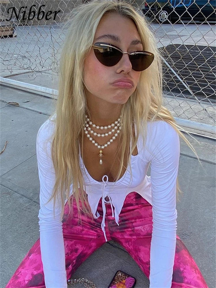 Irregular Hollow Sling Crop Top