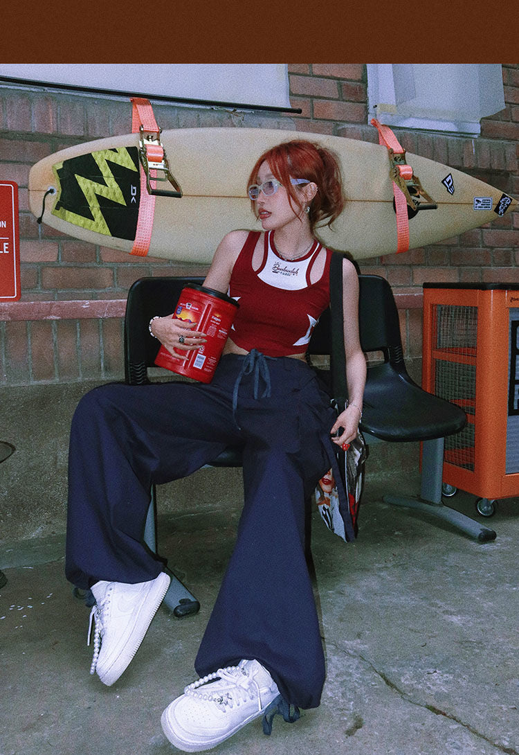 Vintage Star Graphic Print Y2K Tank Top