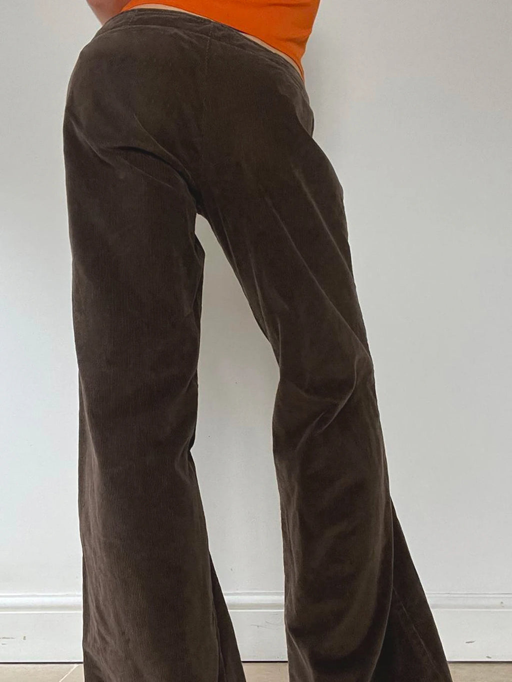 Y2K Corduroy Low-Waist Flare Pants