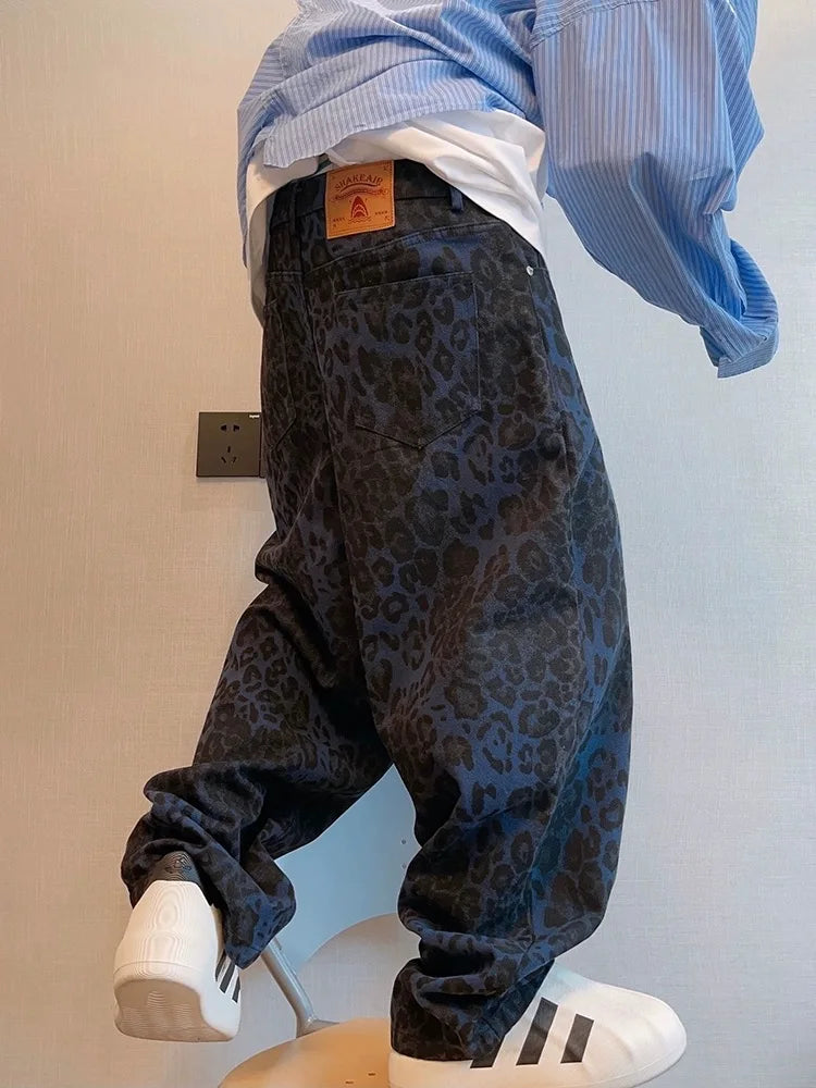 Blue Leopard Jeans