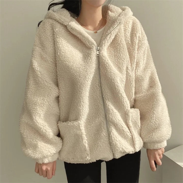 Plush Lamb Wool Coat