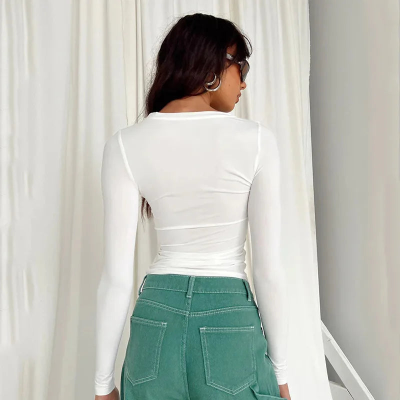 Casual Long Sleeve Slim Fit Tees