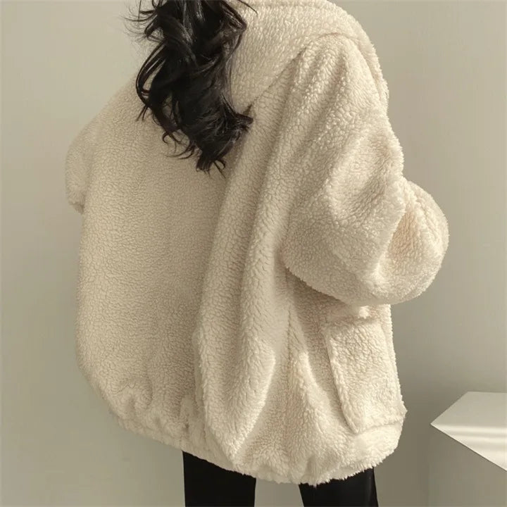 Plush Lamb Wool Coat