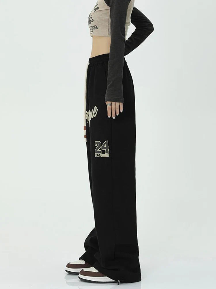 Black Wide Leg Sweatpants