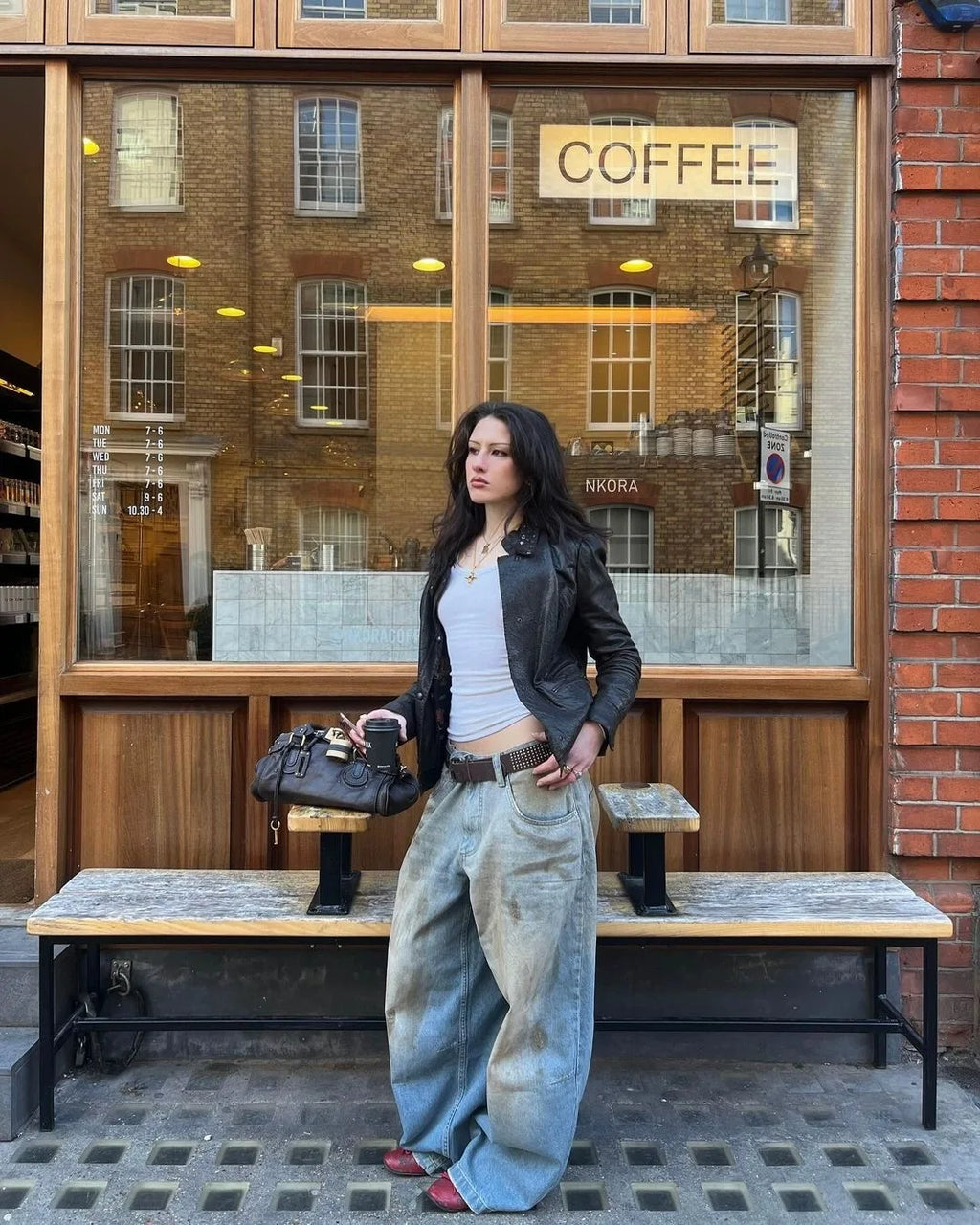 Dirt-Dyed Wide-Leg Jeans