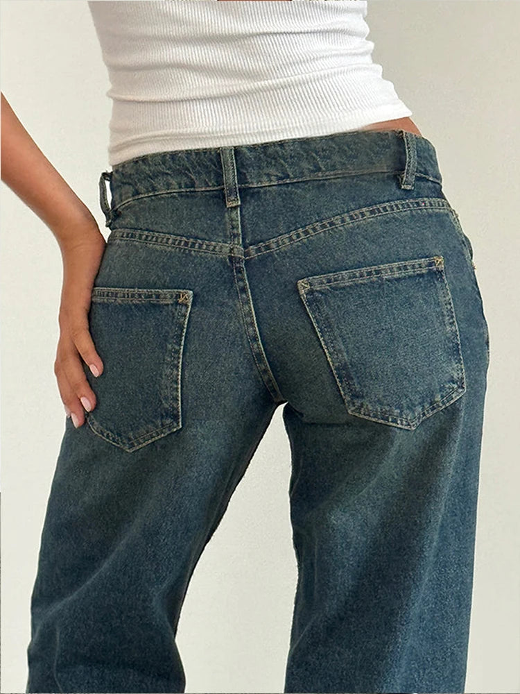 Vintage Y2K Low-Rise Baggy Boyfriend Jeans