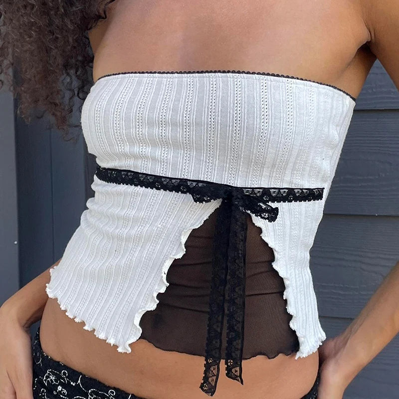 Streetwear Bow Crop Top