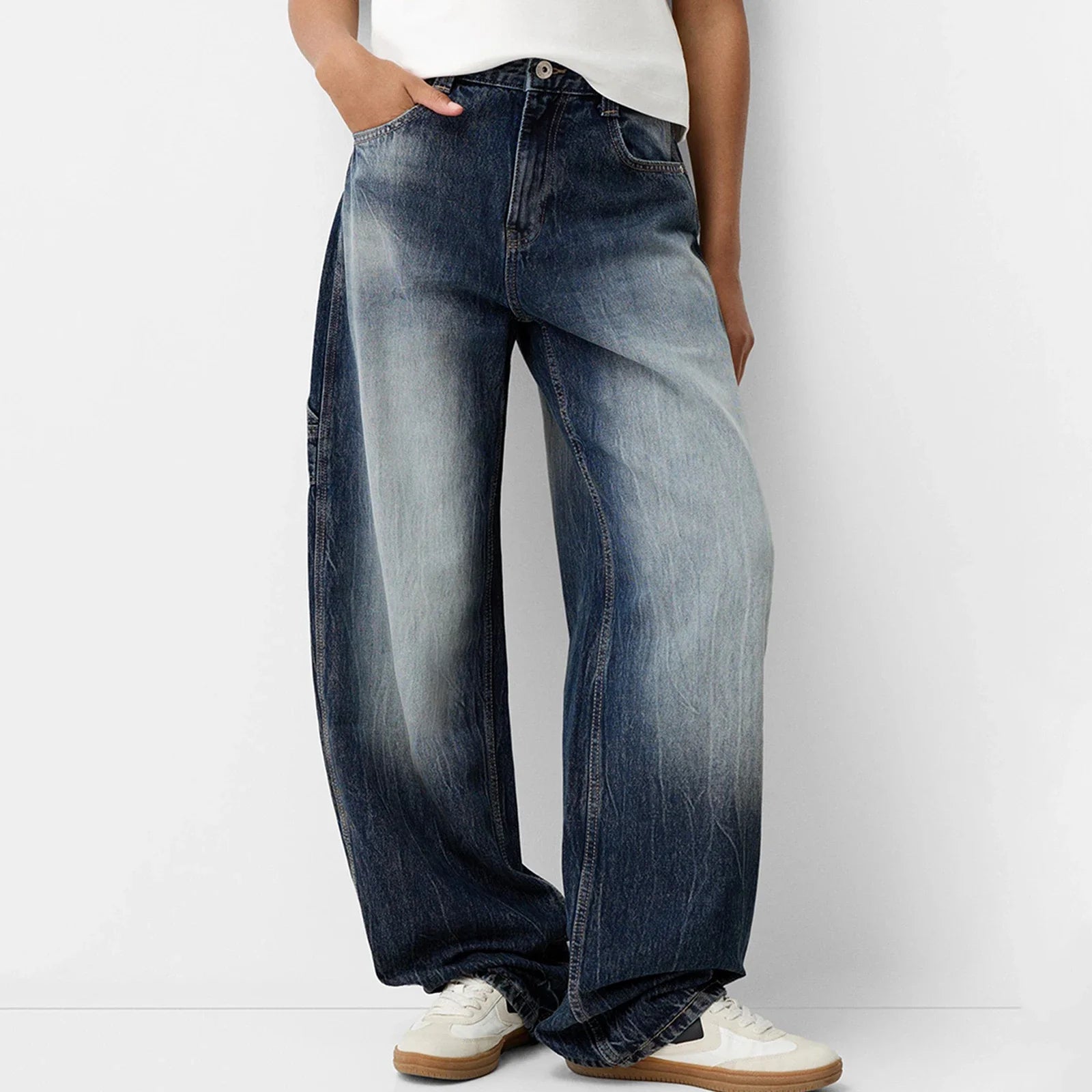 Vintage Hip Hop Wide-Leg Jeans