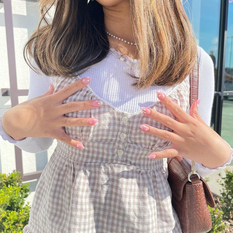 Grunge Plaid Ruffle Camisole