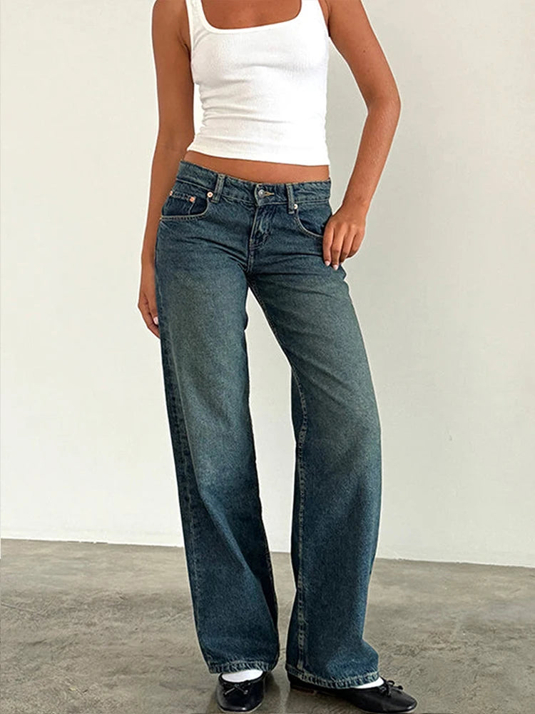 Vintage Y2K Low-Rise Baggy Boyfriend Jeans