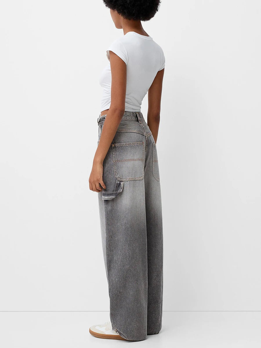 Vintage Hip Hop Wide-Leg Jeans