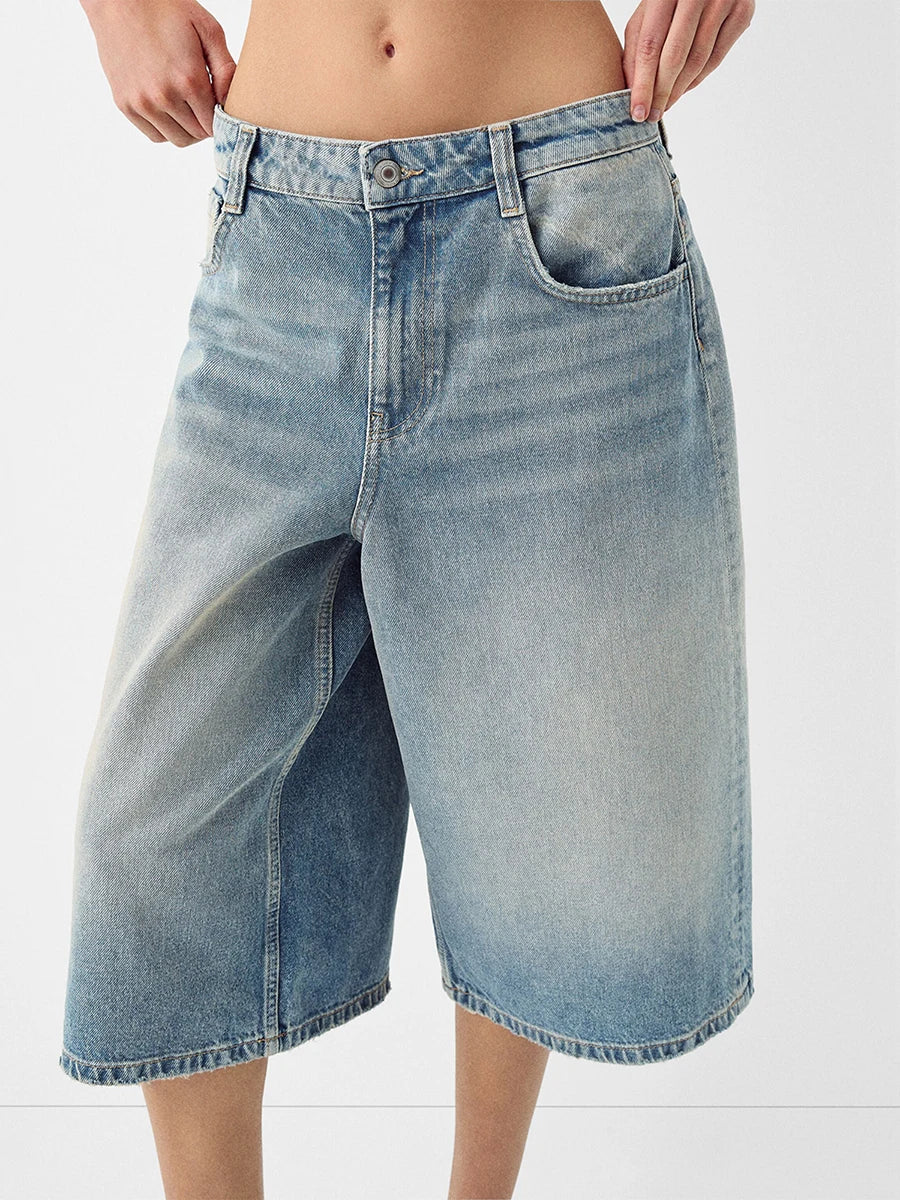 Y2K Vintage Denim Bermuda Shorts