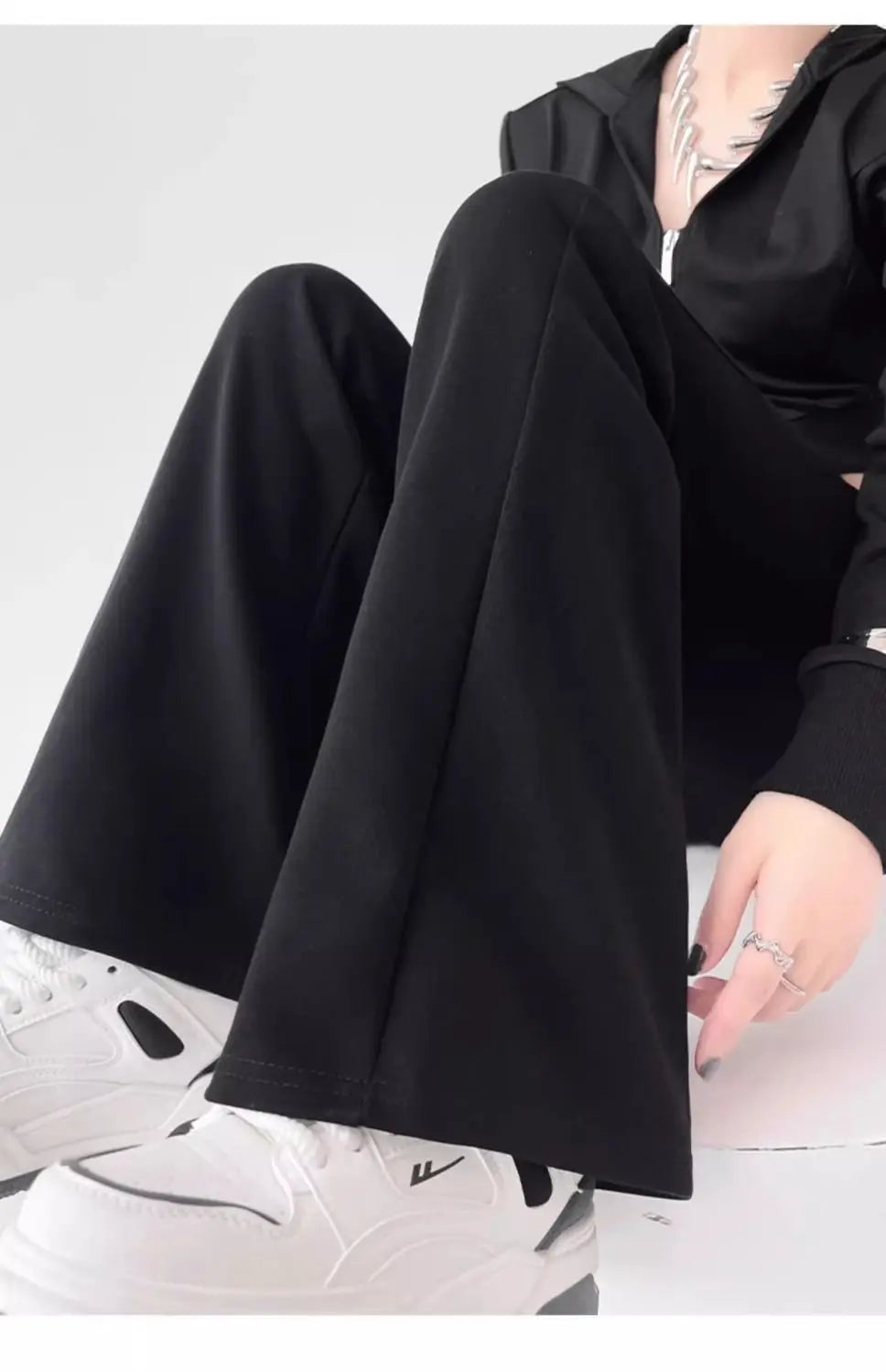 High-Waisted Flared Sweatpants