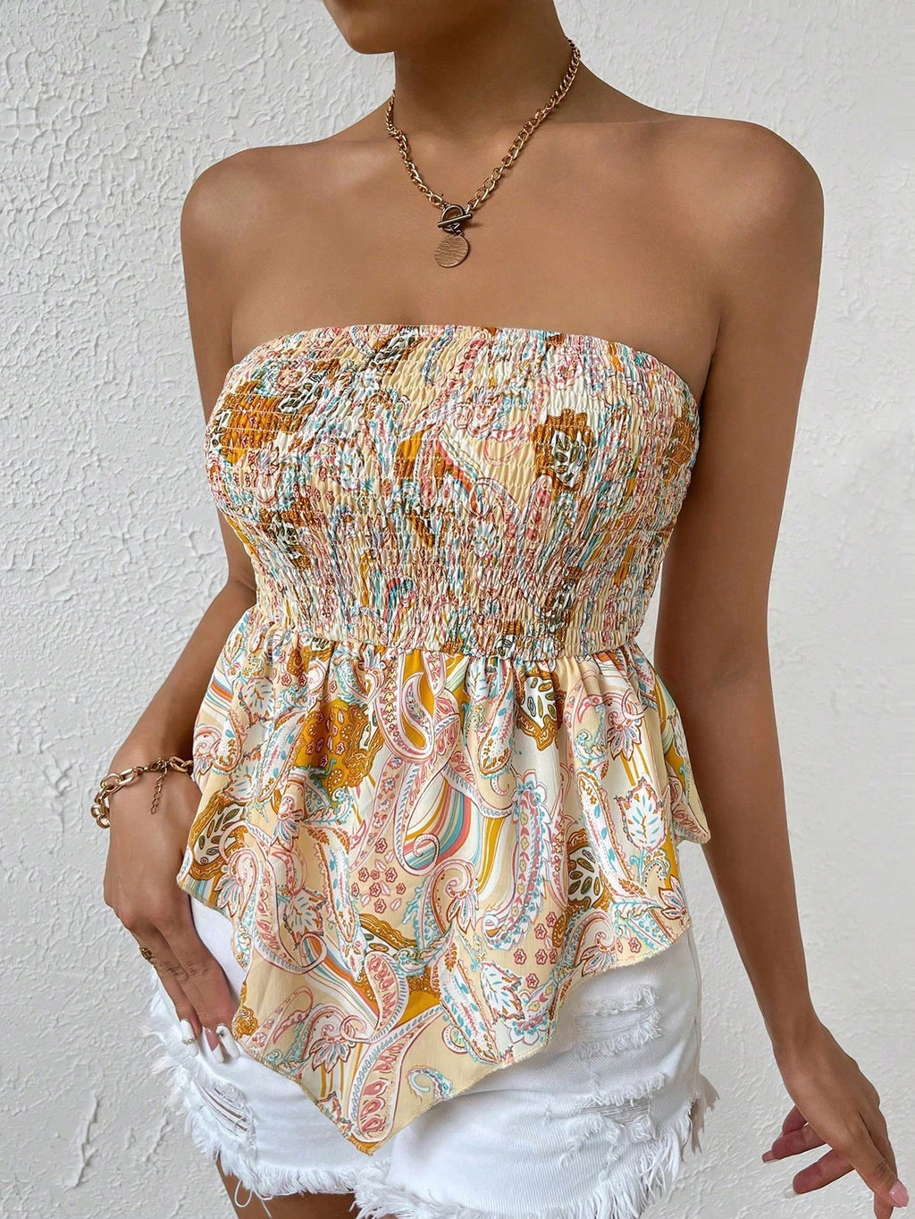 Sexy Off-Shoulder Slim Fit Print Top