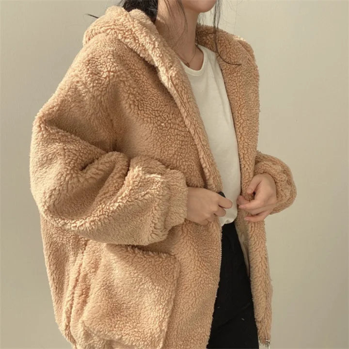 Plush Lamb Wool Coat