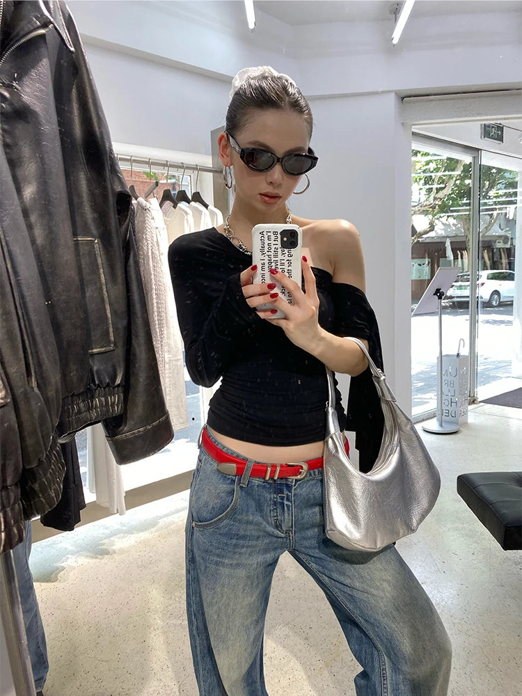 Off-Shoulder Knit Top