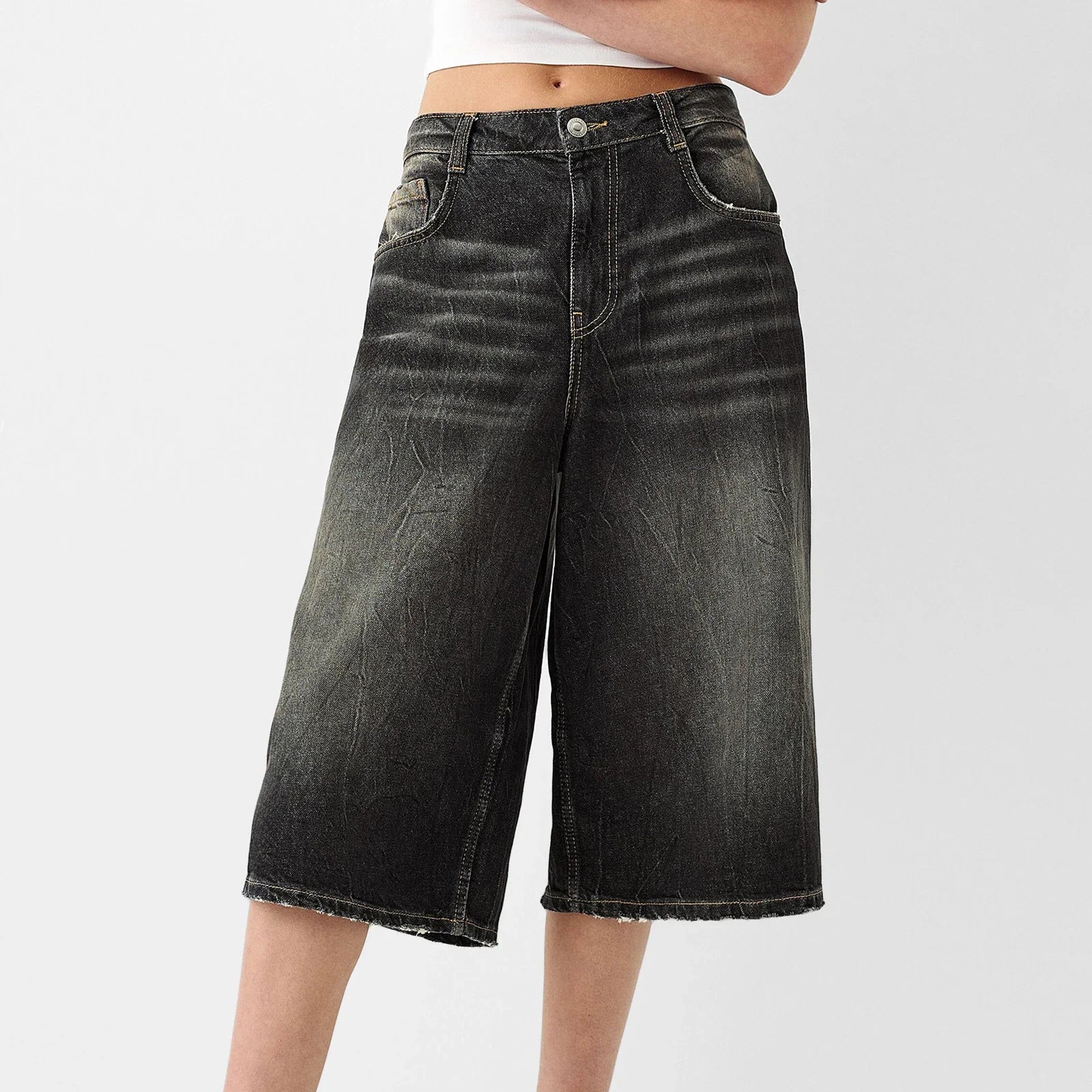 Y2K Vintage Denim Bermuda Shorts