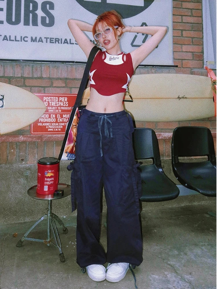 Vintage Star Graphic Print Y2K Tank Top