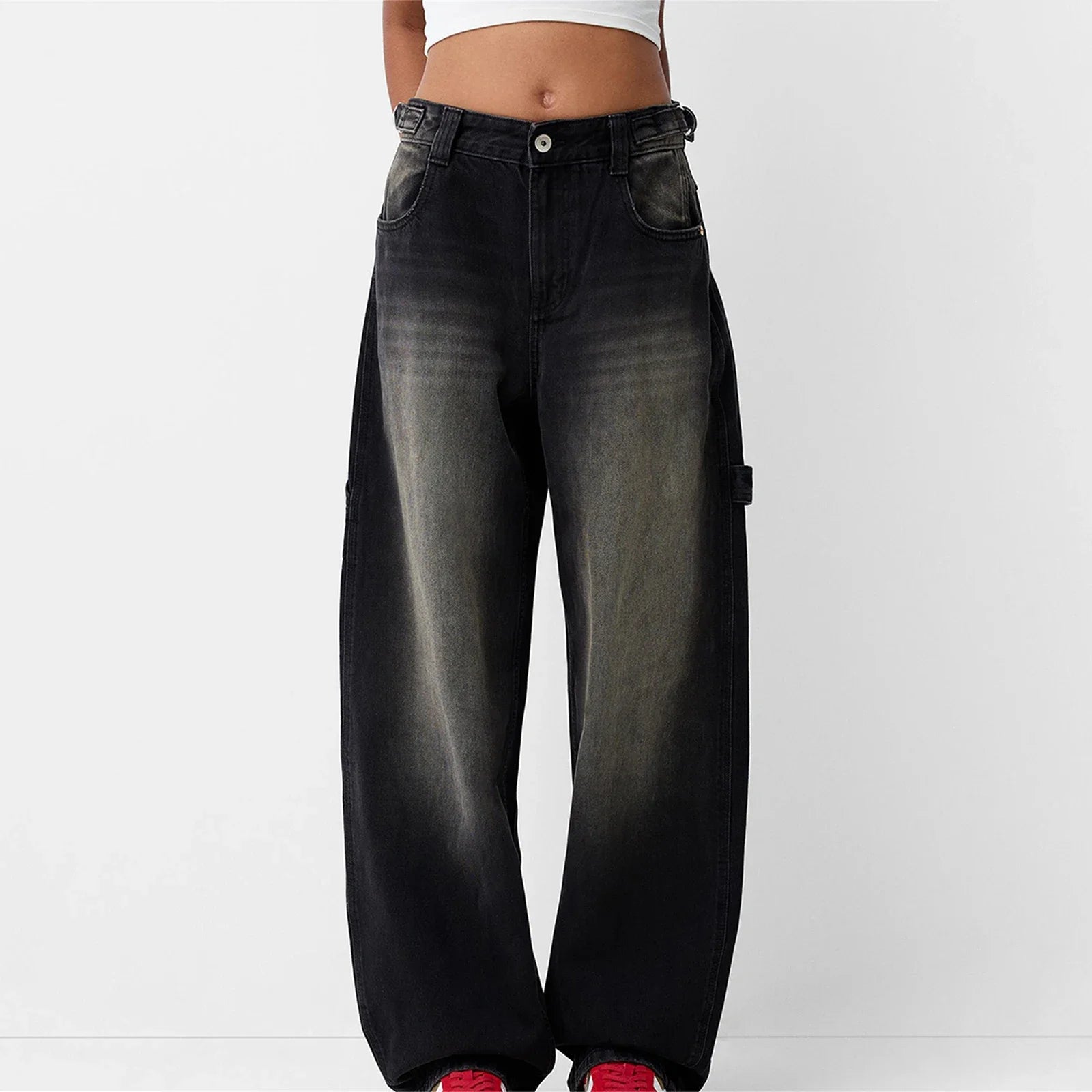 Vintage Hip Hop Wide-Leg Jeans