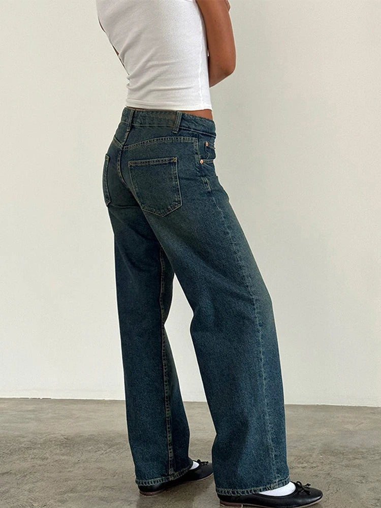 Vintage Y2K Low-Rise Baggy Boyfriend Jeans
