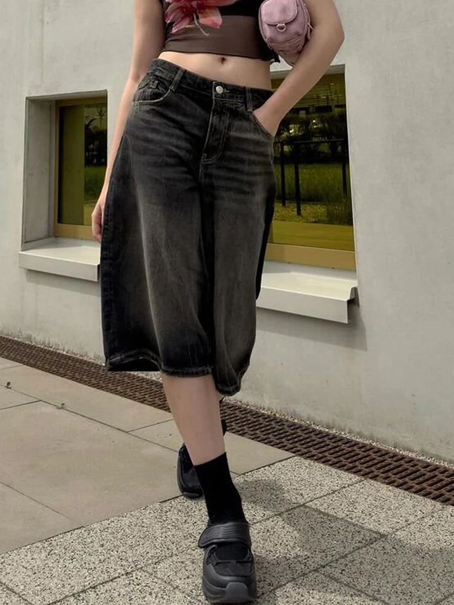 Y2K Vintage Denim Bermuda Shorts