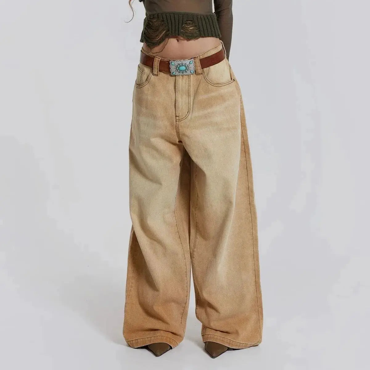 Jaded London  Mid-Waist Straight Leg Jeans