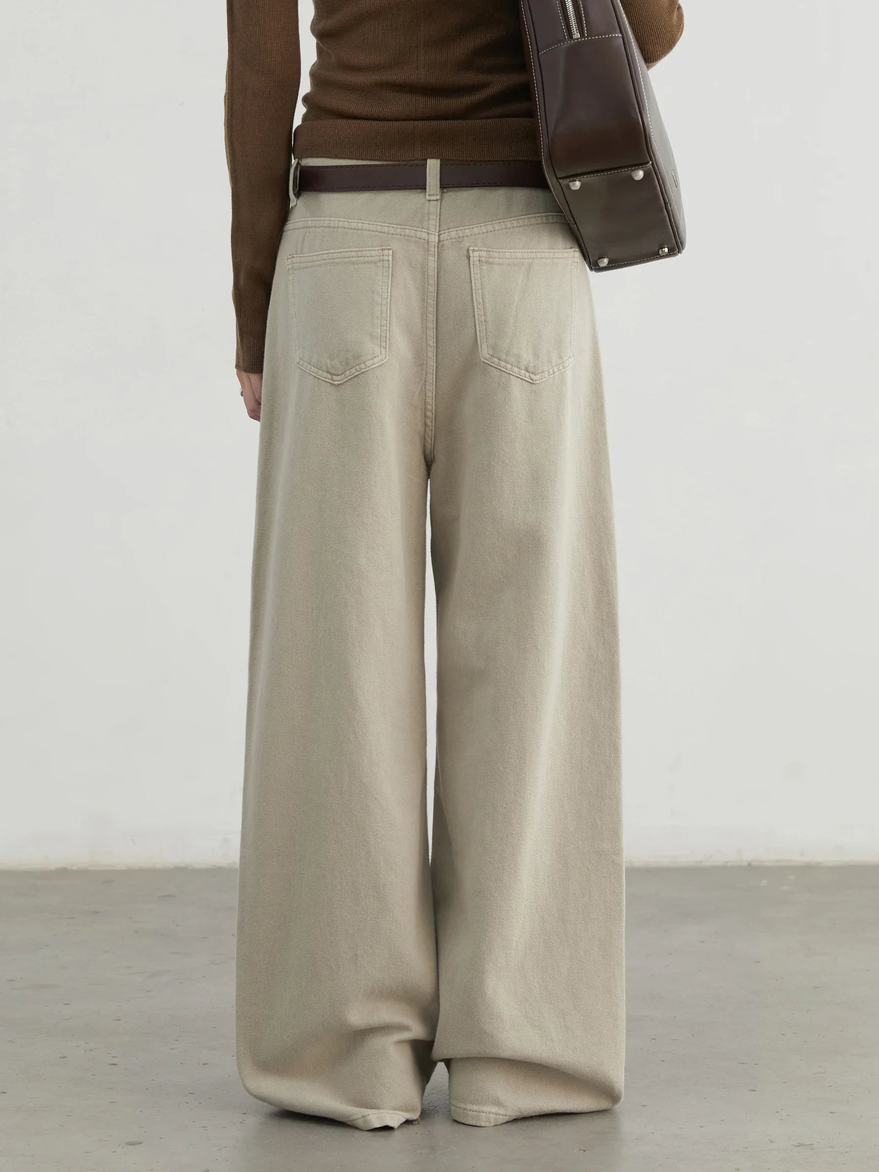 Women Loose Fit Cotton Straight-Leg Pants