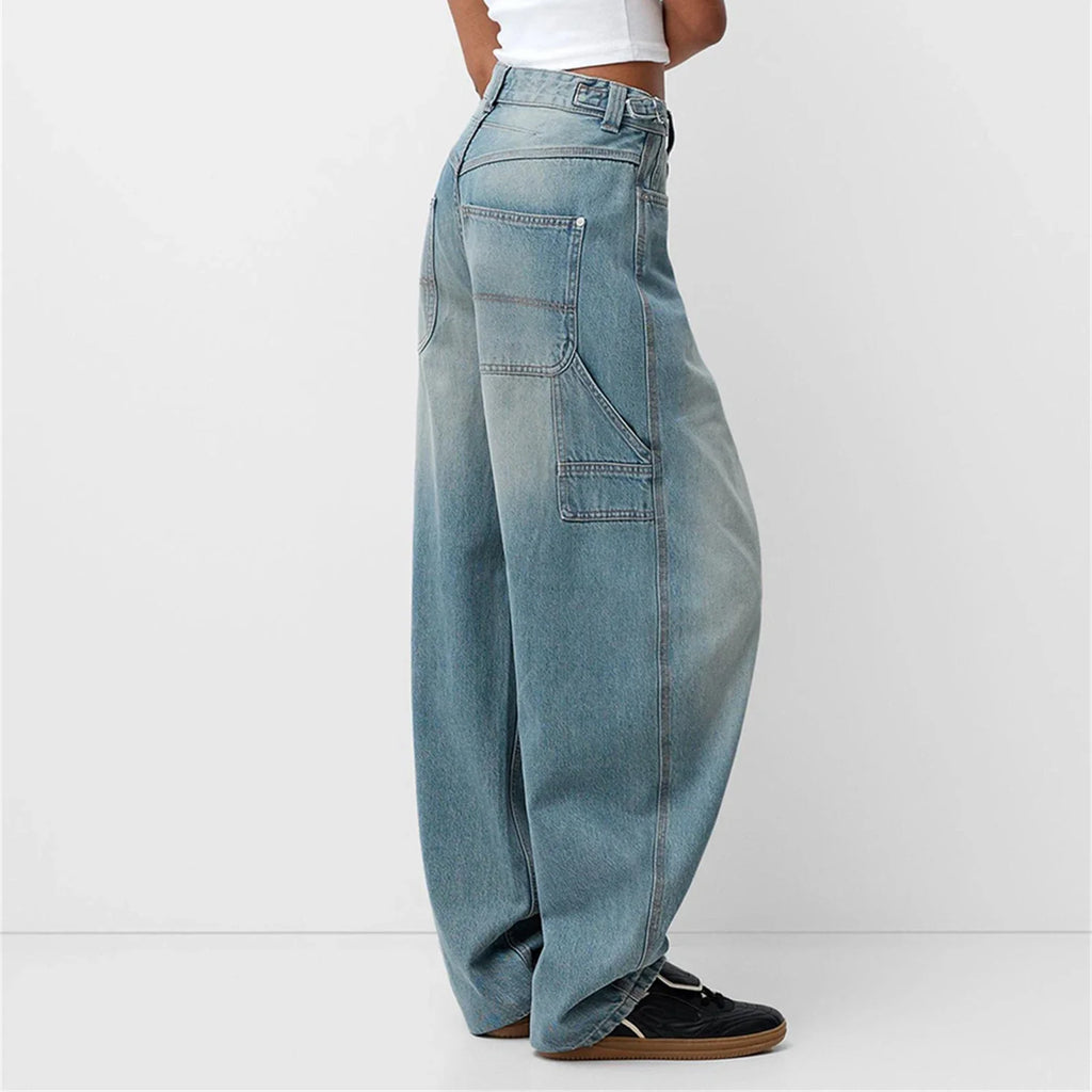 Vintage Hip Hop Wide-Leg Jeans