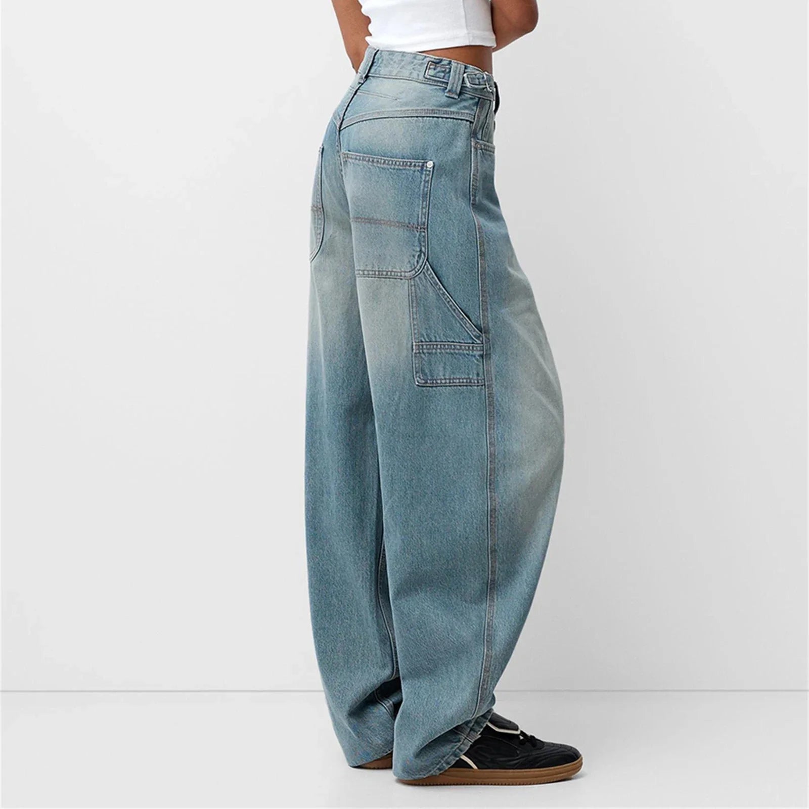 Vintage Hip Hop Wide-Leg Jeans