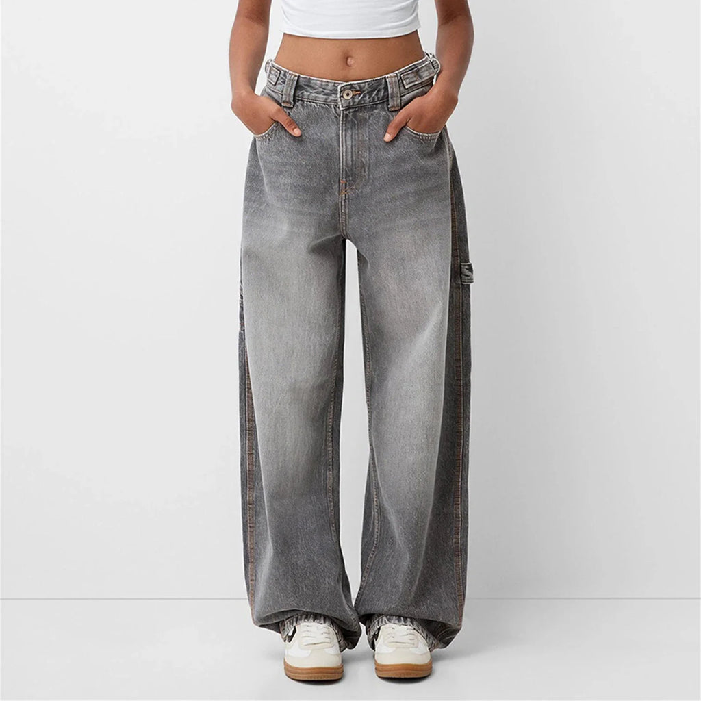 Vintage Hip Hop Wide-Leg Jeans