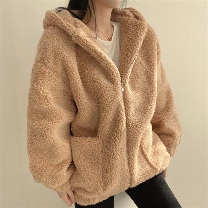 Plush Lamb Wool Coat
