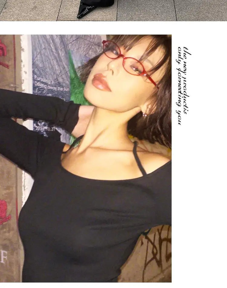 Black Halter Slim Tee