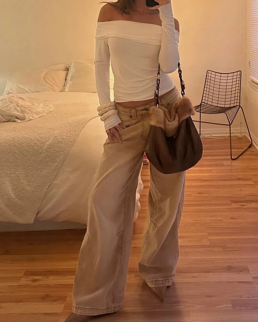 Jaded London  Mid-Waist Straight Leg Jeans