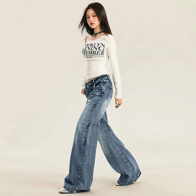 Vintage High-Waisted Wide-Leg Jeans