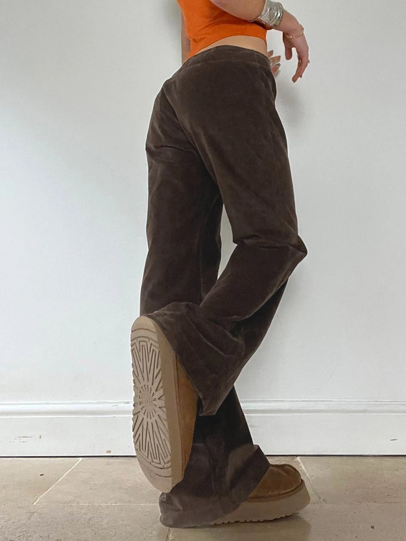 Y2K Corduroy Low-Waist Flare Pants
