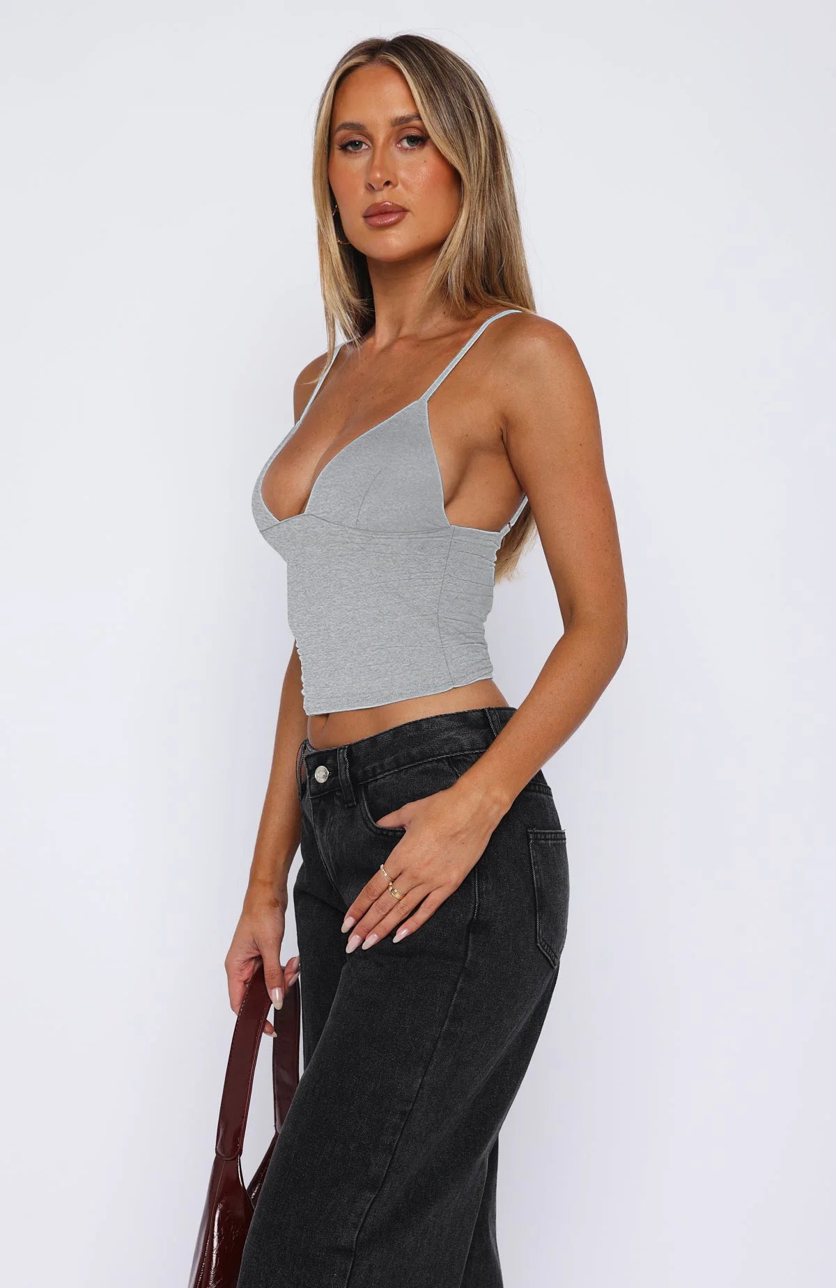 Sleeveless Ruched Bodycon Camisole Top