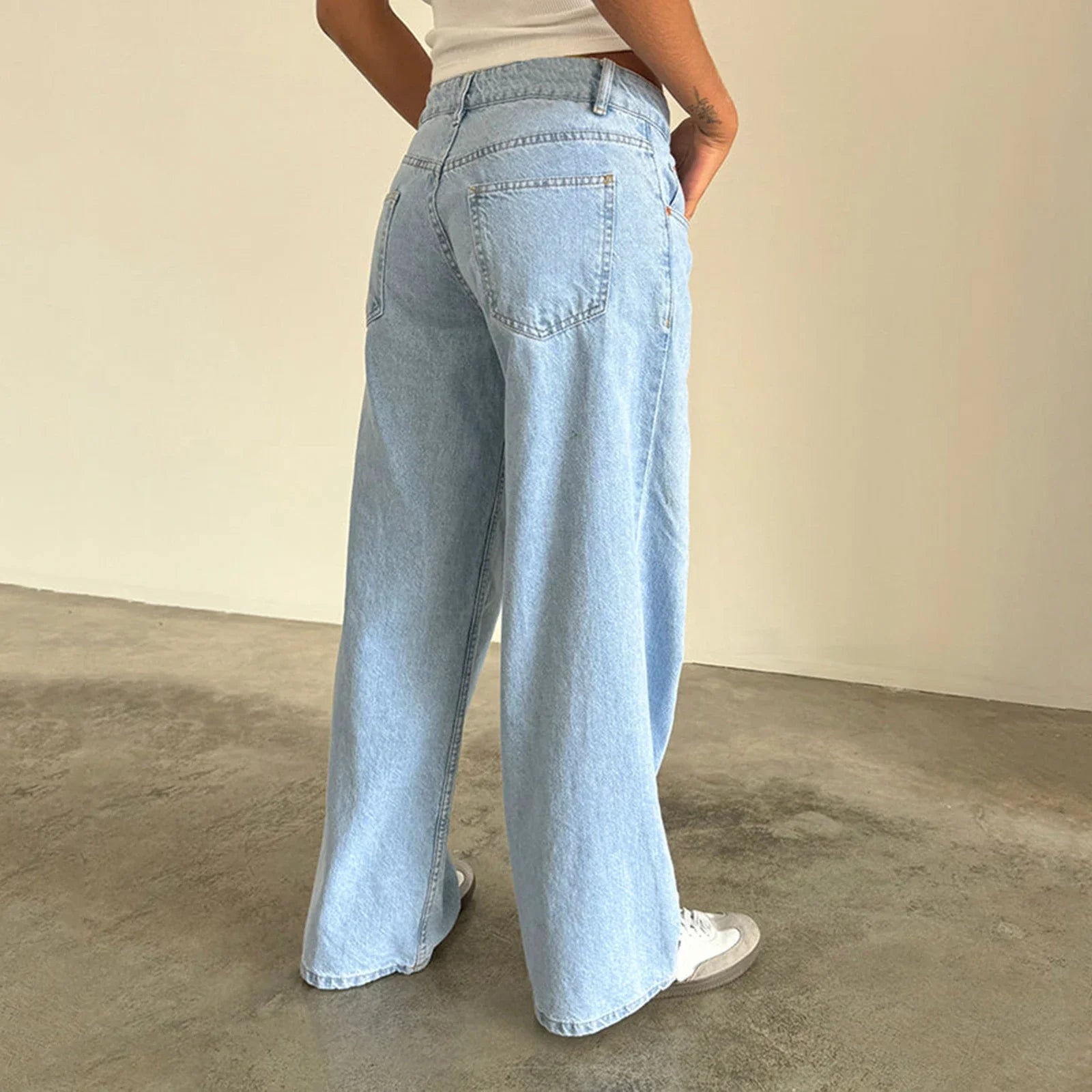 Low-Rise Ripped Boyfriend Flare Jeans