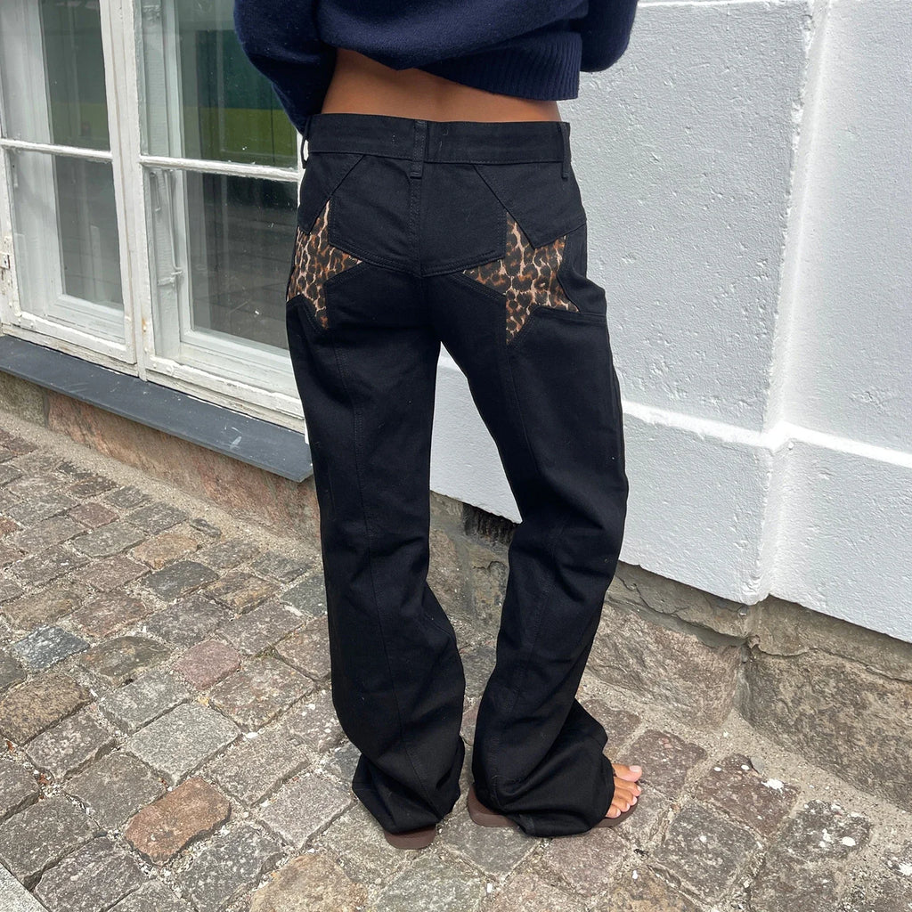 Star Pattern Loose Boyfriend Jeans