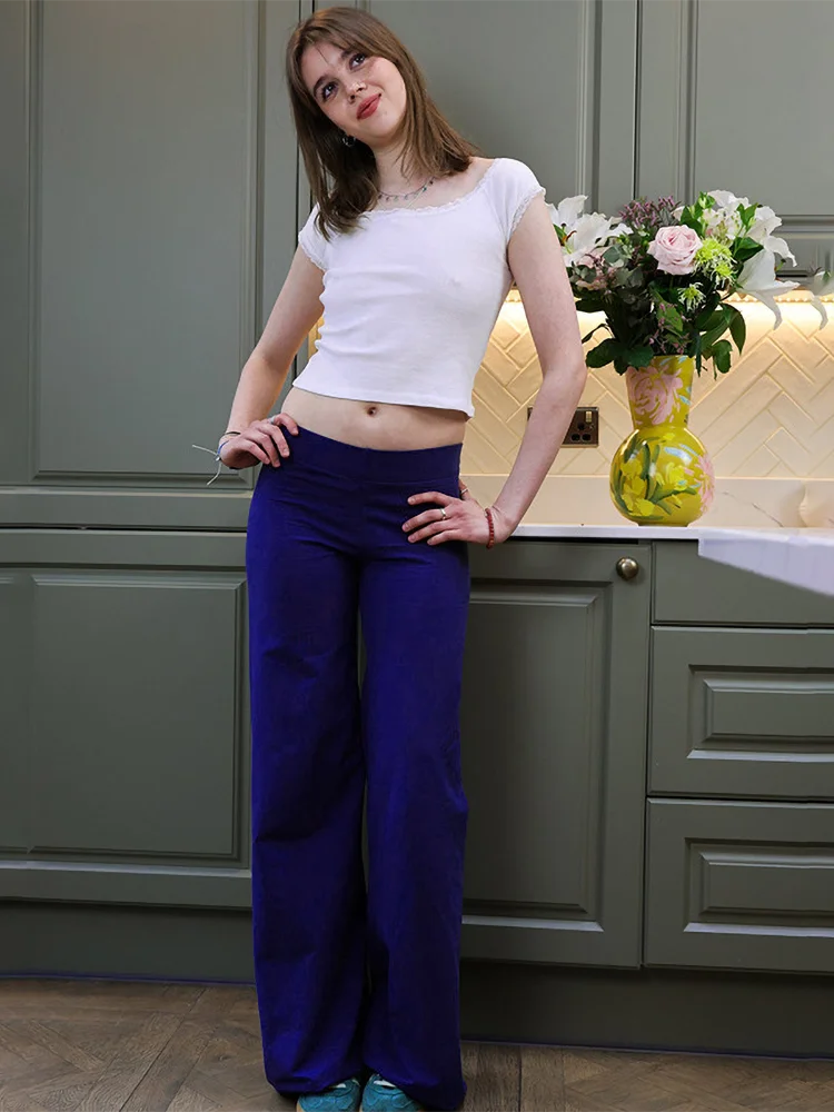 Patchwork Star Loose Bootcut Pants