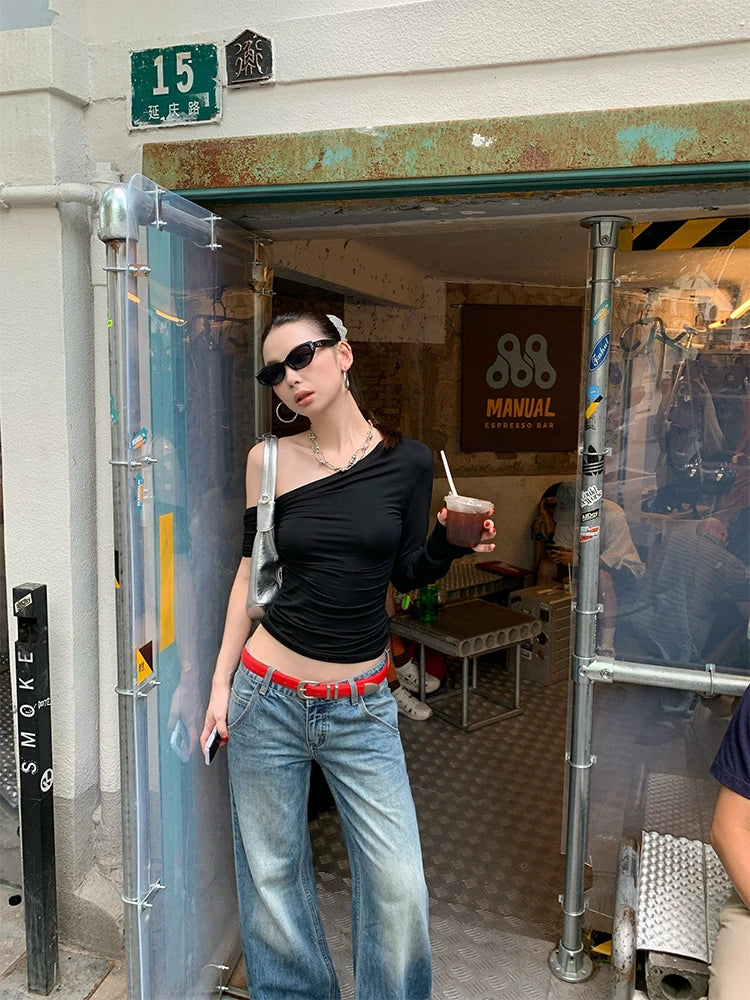 Off-Shoulder Knit Top