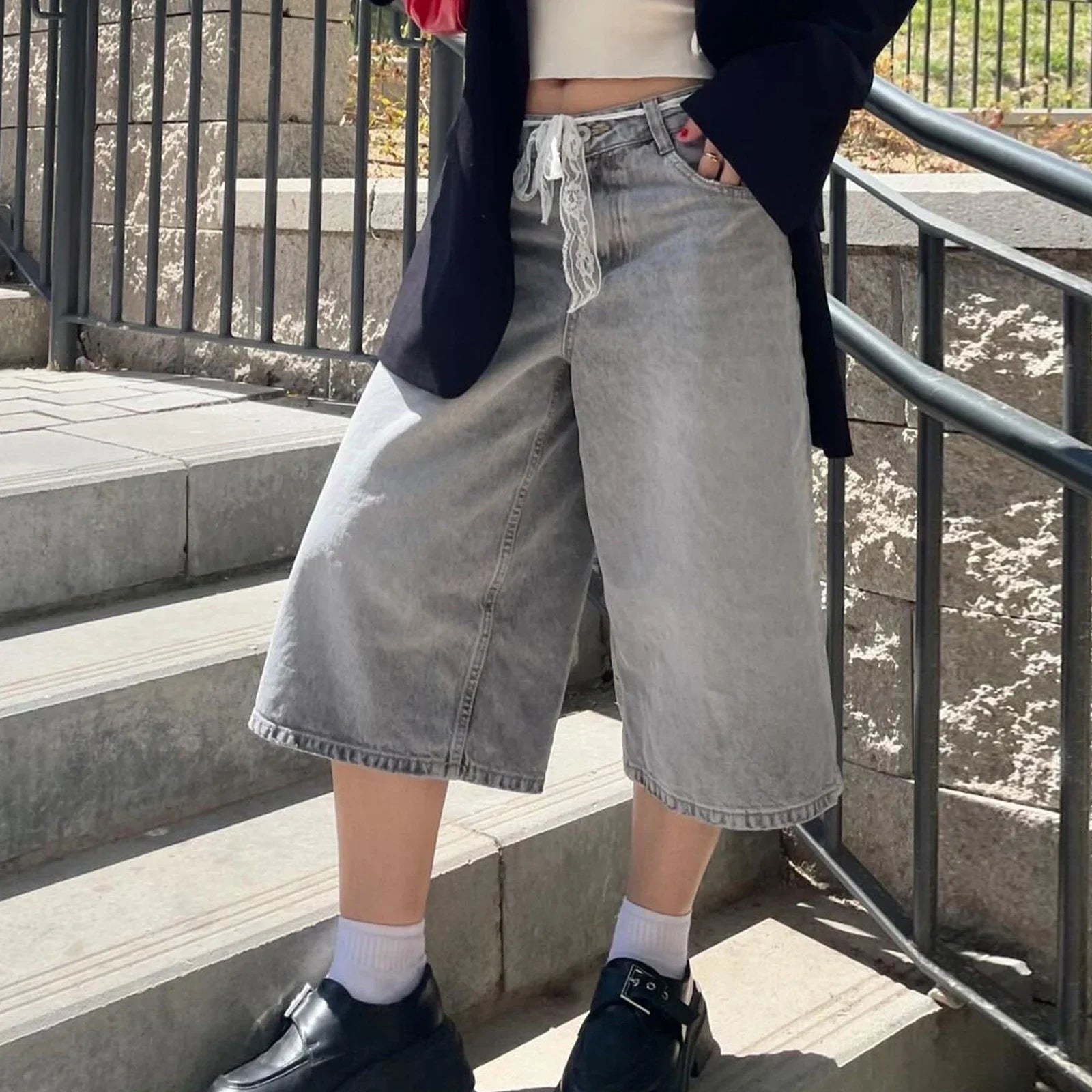 Y2K Vintage Denim Bermuda Shorts