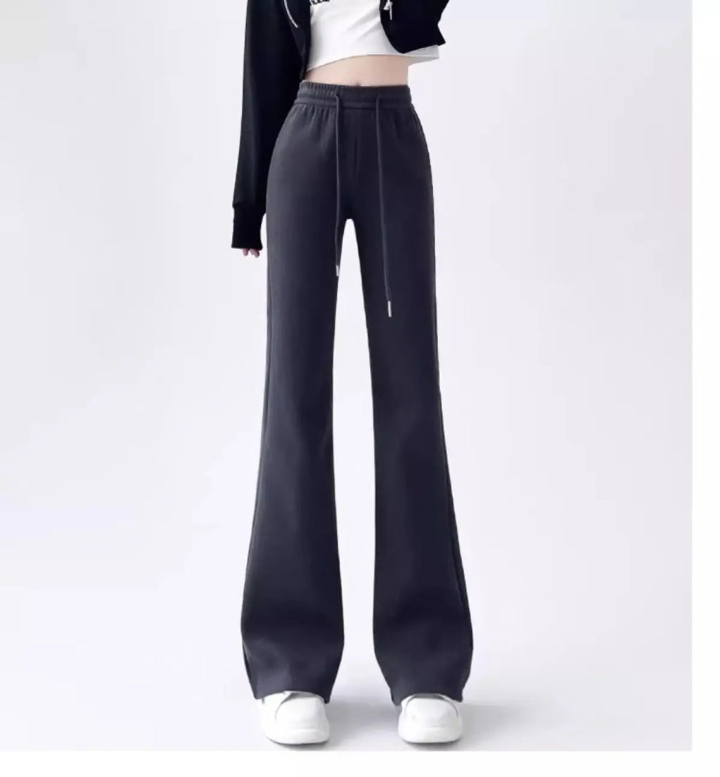 High-Waisted Flared Sweatpants