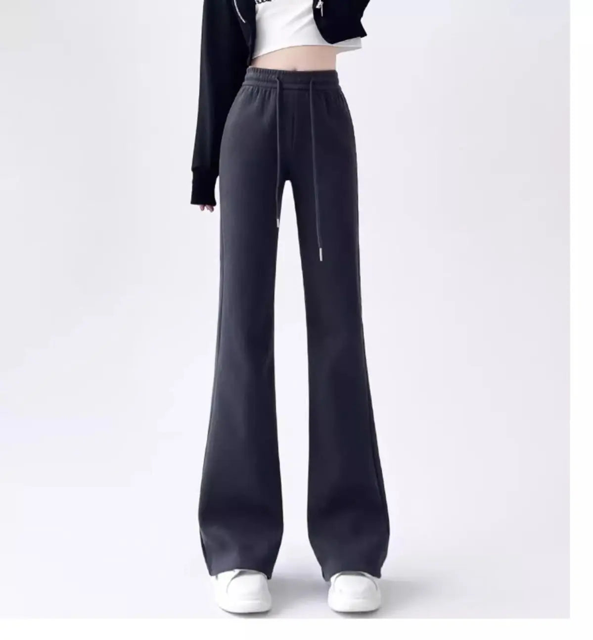 High-Waisted Flared Sweatpants