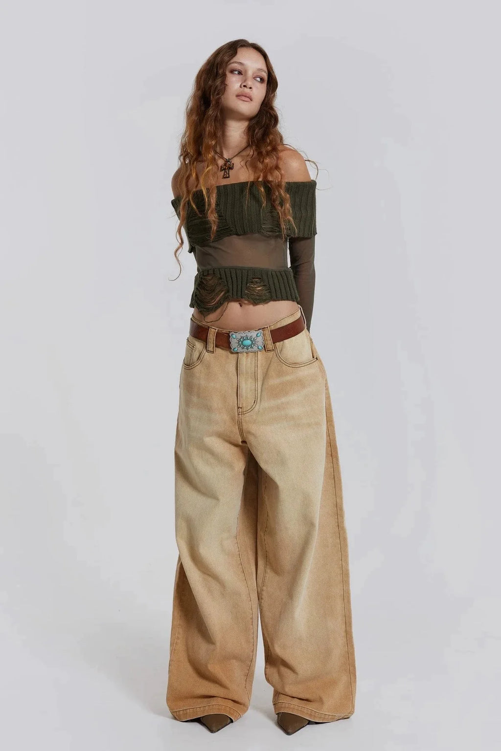 Jaded London  Mid-Waist Straight Leg Jeans
