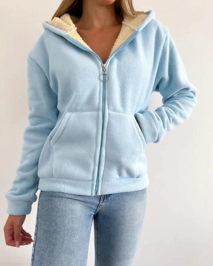 Zip Up Lamb Wool Jacket